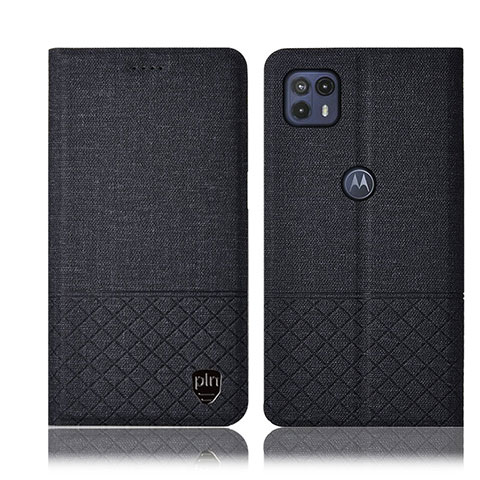 Funda de pano Cartera con Soporte H14P para Motorola Moto G50 5G Negro