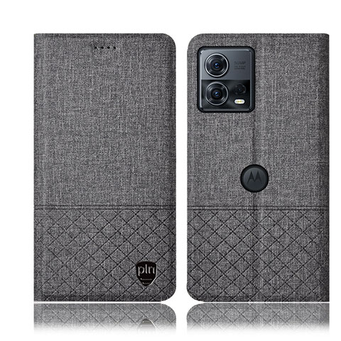 Funda de pano Cartera con Soporte H14P para Motorola Moto S30 Pro 5G Gris