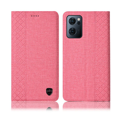 Funda de pano Cartera con Soporte H14P para OnePlus Nord CE 2 5G Rosa