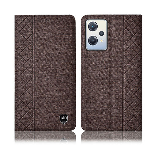 Funda de pano Cartera con Soporte H14P para OnePlus Nord CE 2 Lite 5G Marron