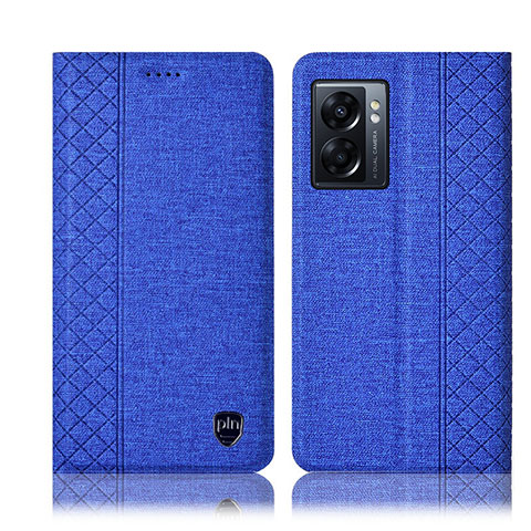 Funda de pano Cartera con Soporte H14P para OnePlus Nord N300 5G Azul