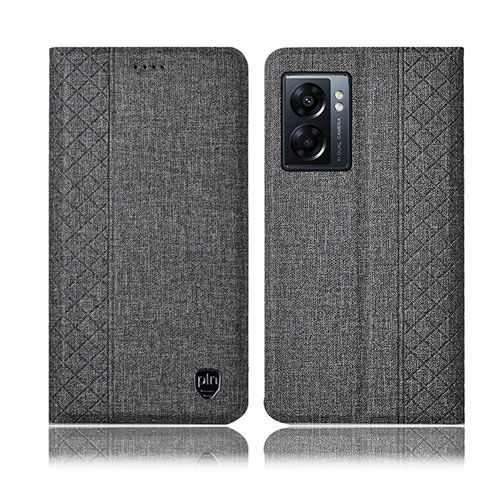 Funda de pano Cartera con Soporte H14P para OnePlus Nord N300 5G Gris