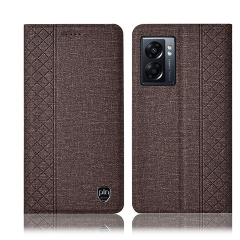 Funda de pano Cartera con Soporte H14P para OnePlus Nord N300 5G Marron