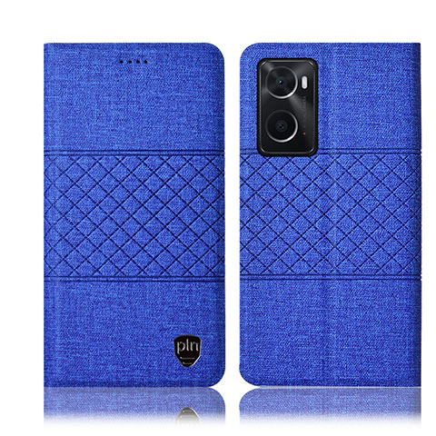 Funda de pano Cartera con Soporte H14P para Oppo A36 Azul