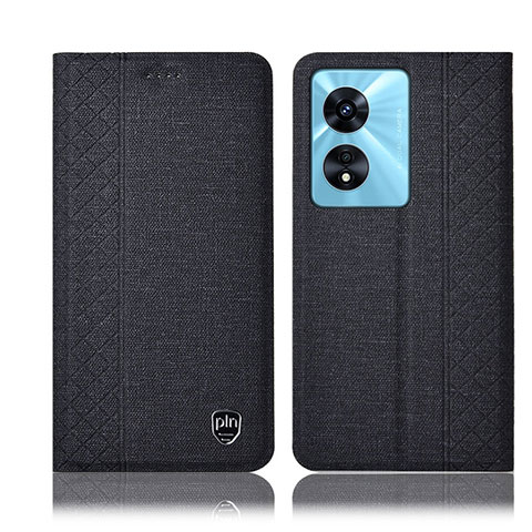 Funda de pano Cartera con Soporte H14P para Oppo A58 5G Negro