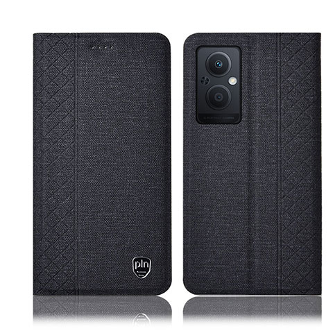 Funda de pano Cartera con Soporte H14P para Oppo A96 5G Negro