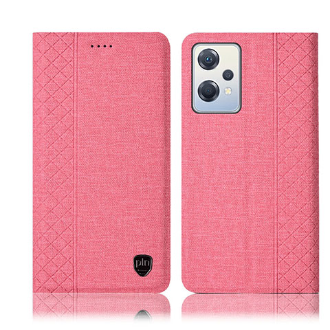 Funda de pano Cartera con Soporte H14P para Oppo K10X 5G Rosa