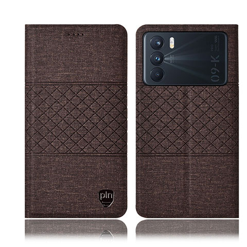 Funda de pano Cartera con Soporte H14P para Oppo K9 Pro 5G Marron