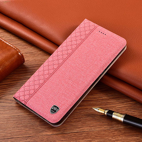 Funda de pano Cartera con Soporte H14P para Realme C20A Rosa