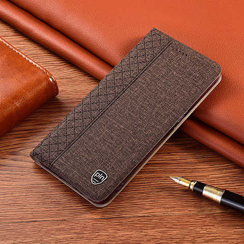 Funda de pano Cartera con Soporte H14P para Realme Narzo 60 Pro 5G Marron