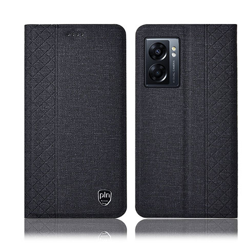 Funda de pano Cartera con Soporte H14P para Realme V23i 5G Negro