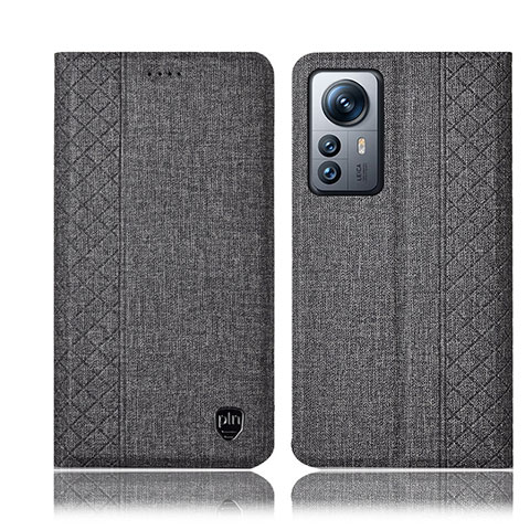 Funda de pano Cartera con Soporte H14P para Xiaomi Mi 12 Lite 5G Gris