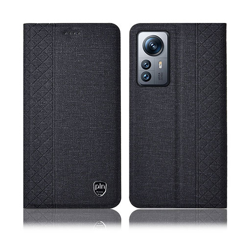 Funda de pano Cartera con Soporte H14P para Xiaomi Mi 12S 5G Negro