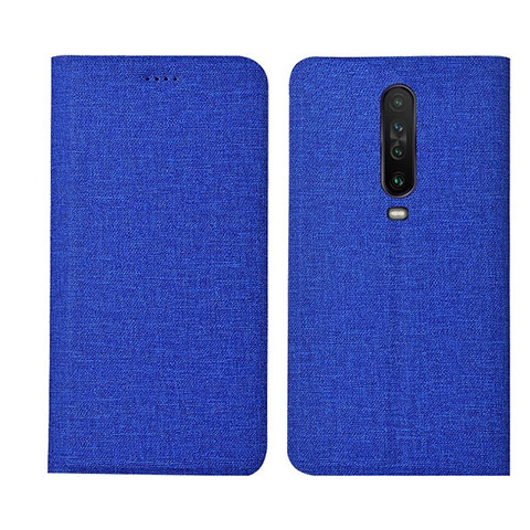 Funda de pano Cartera con Soporte L01 para Xiaomi Redmi K30 4G Azul