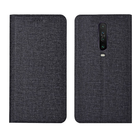 Funda de pano Cartera con Soporte L01 para Xiaomi Redmi K30 5G Negro