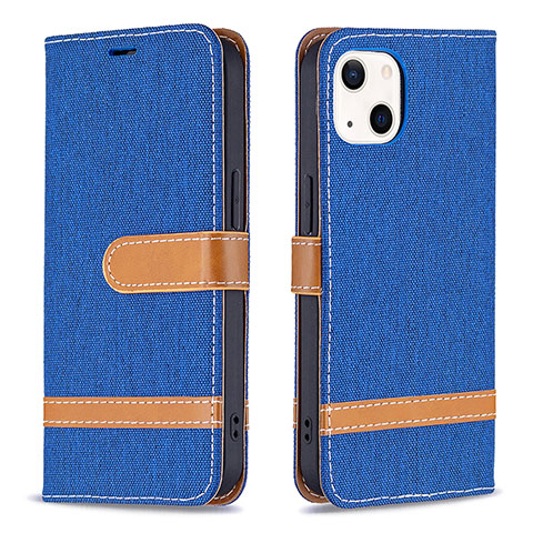 Funda de pano Cartera con Soporte para Apple iPhone 13 Azul