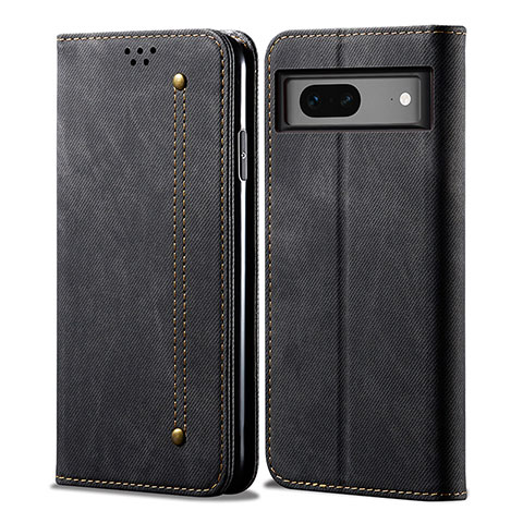 Funda de pano Cartera con Soporte para Google Pixel 7 5G Negro