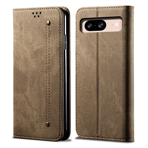 Funda de pano Cartera con Soporte para Google Pixel 8 5G Caqui