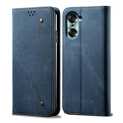 Funda de pano Cartera con Soporte para Huawei Honor 60 Pro 5G Azul