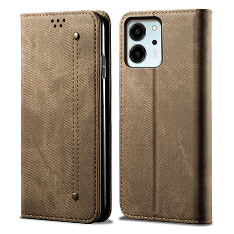 Funda de pano Cartera con Soporte para Huawei Honor 80 SE 5G Caqui