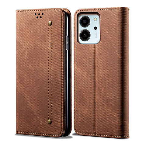 Funda de pano Cartera con Soporte para Huawei Honor 80 SE 5G Marron