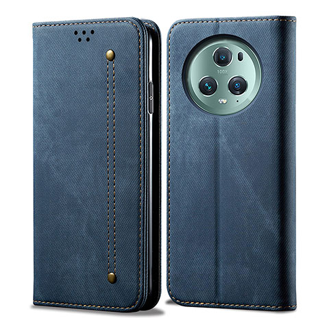 Funda de pano Cartera con Soporte para Huawei Honor Magic5 5G Azul