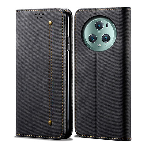 Funda de pano Cartera con Soporte para Huawei Honor Magic5 5G Negro