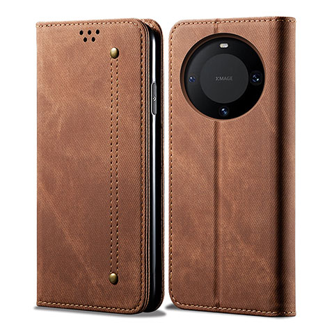 Funda de pano Cartera con Soporte para Huawei Mate 60 Marron