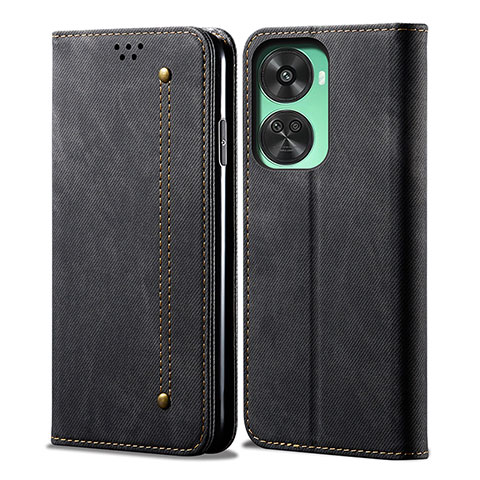 Funda de pano Cartera con Soporte para Huawei Nova 11 SE Negro