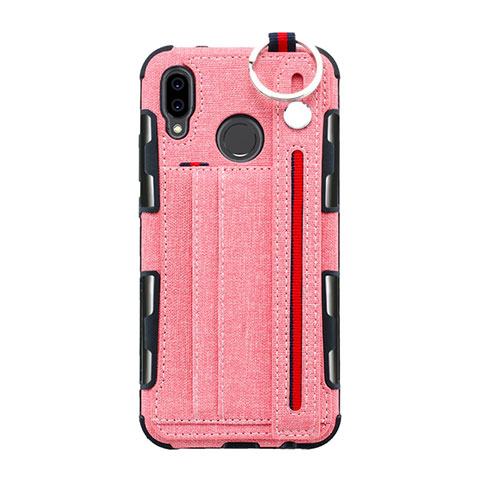 Funda de pano Cartera con Soporte para Huawei Nova 3e Rosa