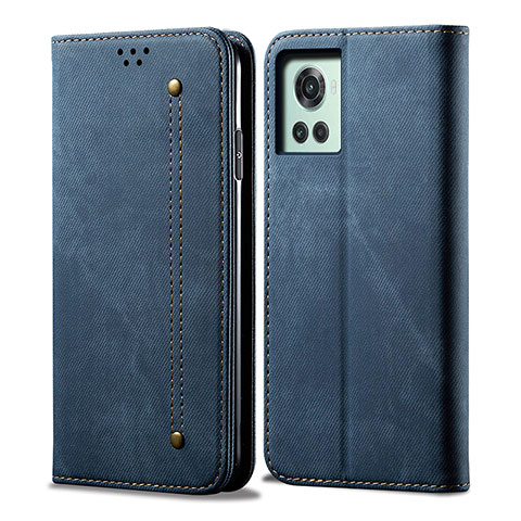 Funda de pano Cartera con Soporte para OnePlus 10R 5G Azul