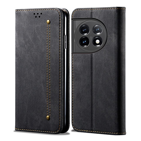 Funda de pano Cartera con Soporte para OnePlus 11R 5G Negro