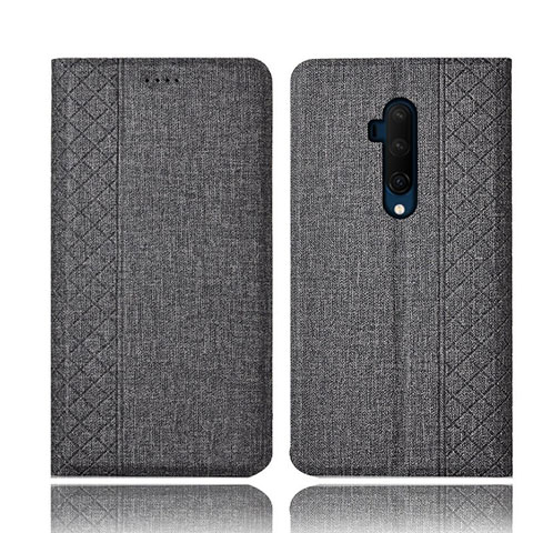 Funda de pano Cartera con Soporte para OnePlus 7T Pro Gris