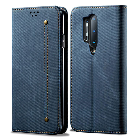 Funda de pano Cartera con Soporte para OnePlus 8 Pro Azul