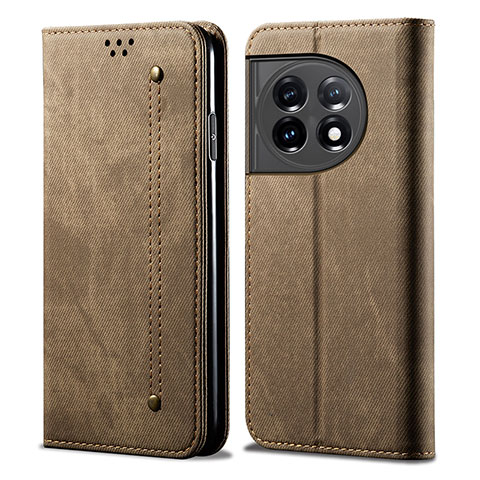 Funda de pano Cartera con Soporte para OnePlus Ace 2 5G Caqui