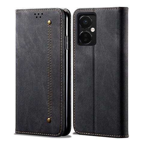 Funda de pano Cartera con Soporte para OnePlus Nord CE 3 5G Negro