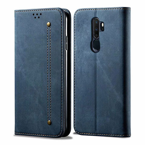 Funda de pano Cartera con Soporte para Oppo A11 Azul