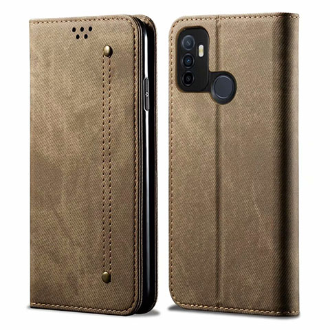 Funda de pano Cartera con Soporte para Oppo A11s Caqui