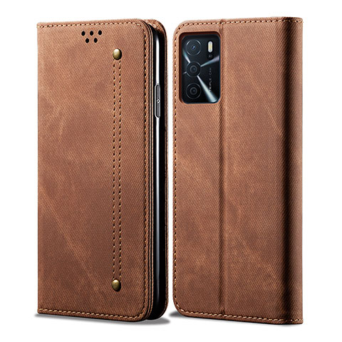 Funda de pano Cartera con Soporte para Oppo A16 Marron