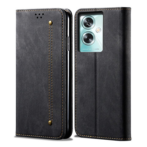 Funda de pano Cartera con Soporte para Oppo A2 5G Negro