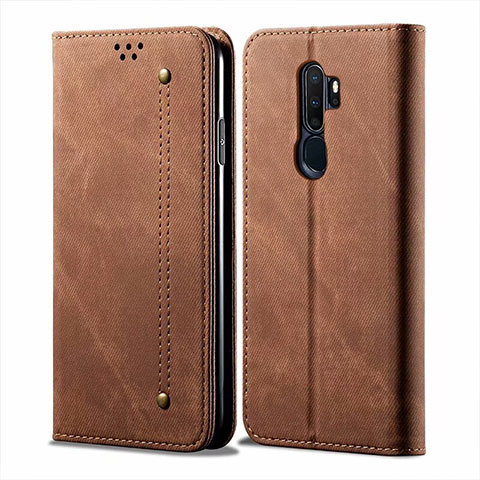 Funda de pano Cartera con Soporte para Oppo A5 (2020) Marron