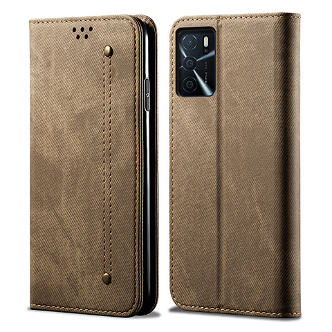 Funda de pano Cartera con Soporte para Oppo A54s Caqui