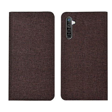 Funda de pano Cartera con Soporte para Oppo K5 Marron