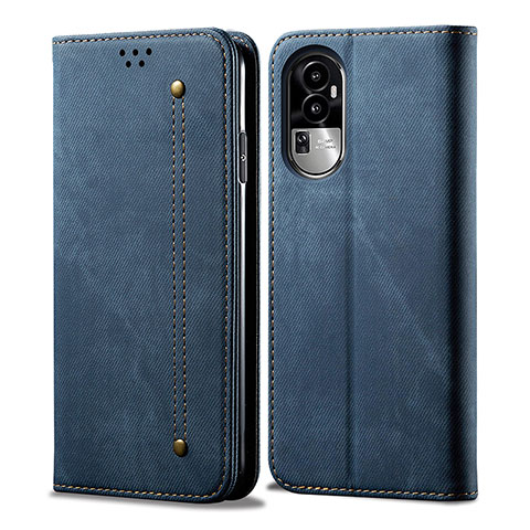 Funda de pano Cartera con Soporte para Oppo Reno10 Pro+ Plus 5G Azul