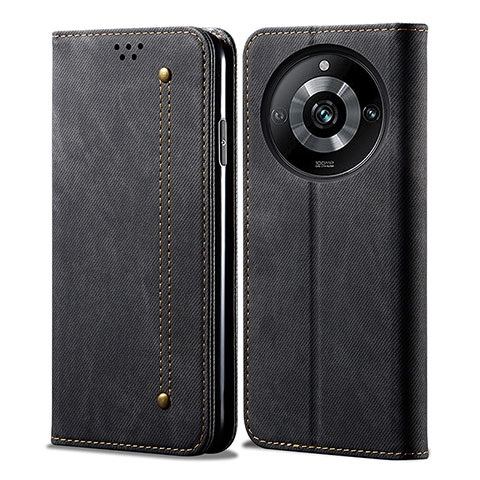 Funda de pano Cartera con Soporte para Realme 11 Pro 5G Negro