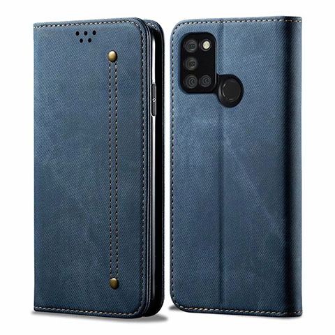 Funda de pano Cartera con Soporte para Realme 7i Azul