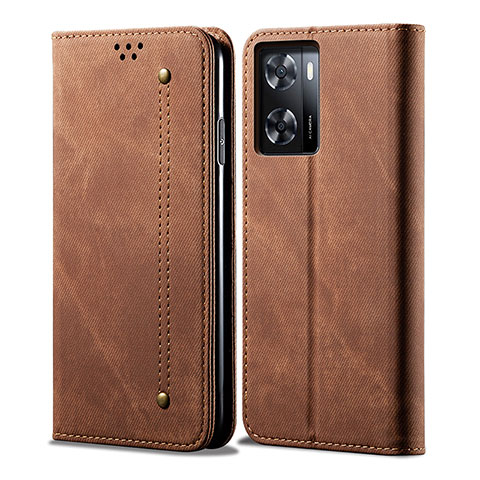 Funda de pano Cartera con Soporte para Realme Q5i 5G Marron