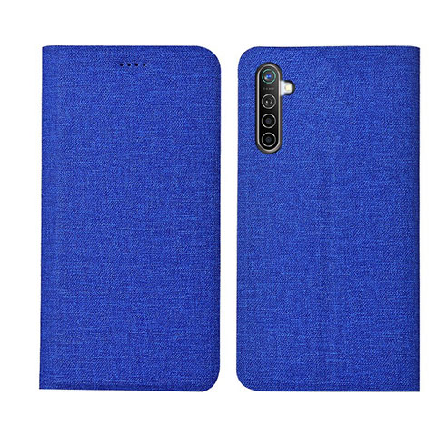 Funda de pano Cartera con Soporte para Realme X2 Azul