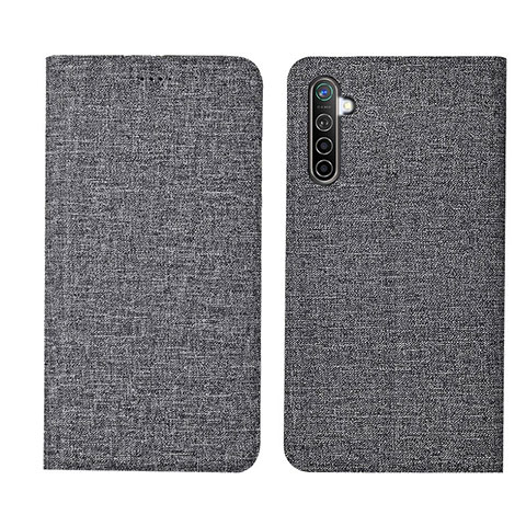 Funda de pano Cartera con Soporte para Realme X2 Gris