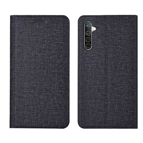 Funda de pano Cartera con Soporte para Realme X2 Negro